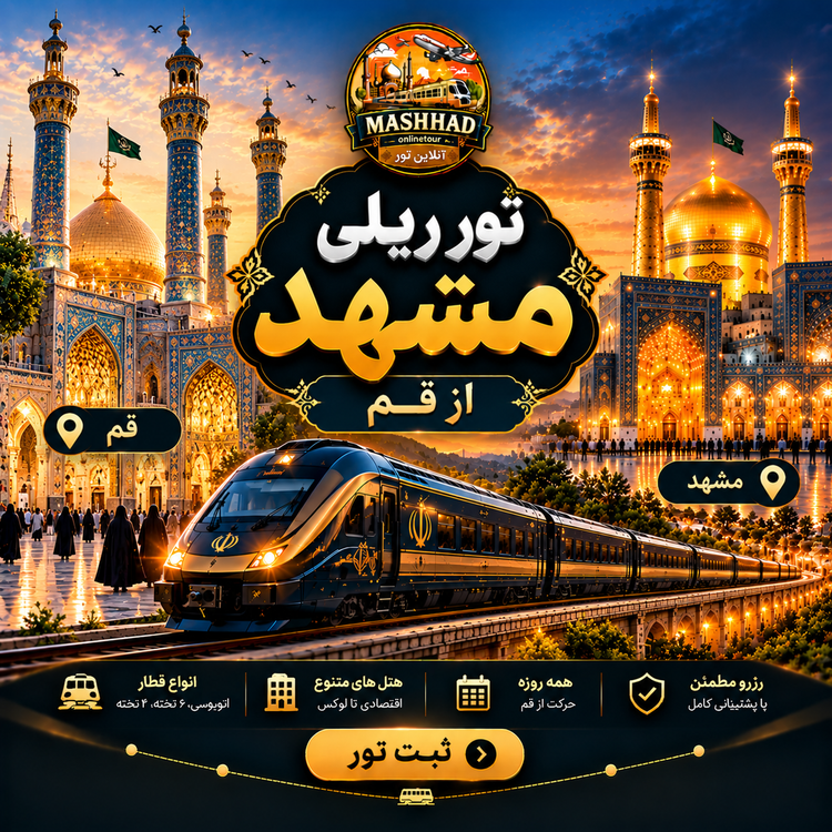 تور ریلی مشهد از قم - قطار 4 ستاره